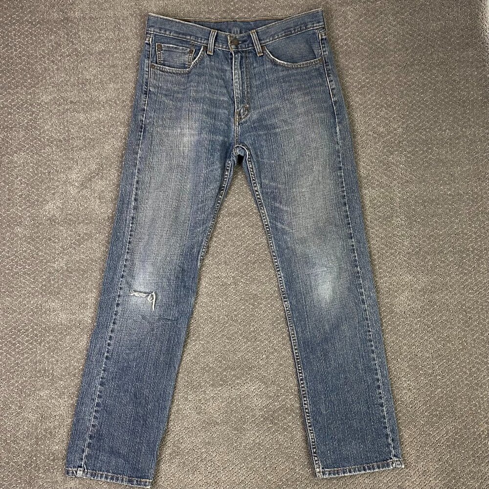 Levi's 505 Jeans Men's 32 x 32 Measures 33.5 x 31 Blue Cotton